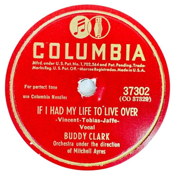 Buddy Clark If I Had My Life To Live Over /It Might Have Been.. - 37302 Columbia - Picture 2 of 4